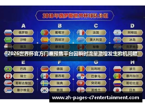 2026世界杯官方门票预售平台因瞬时流量激增发生宕机问题